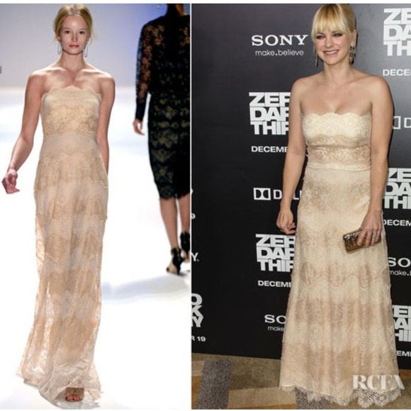Tadashi Shoji Lace Formal Maxi Gown Dress Sleeveless Halter Cream Beige Size 6 - Picture 1 of 12
